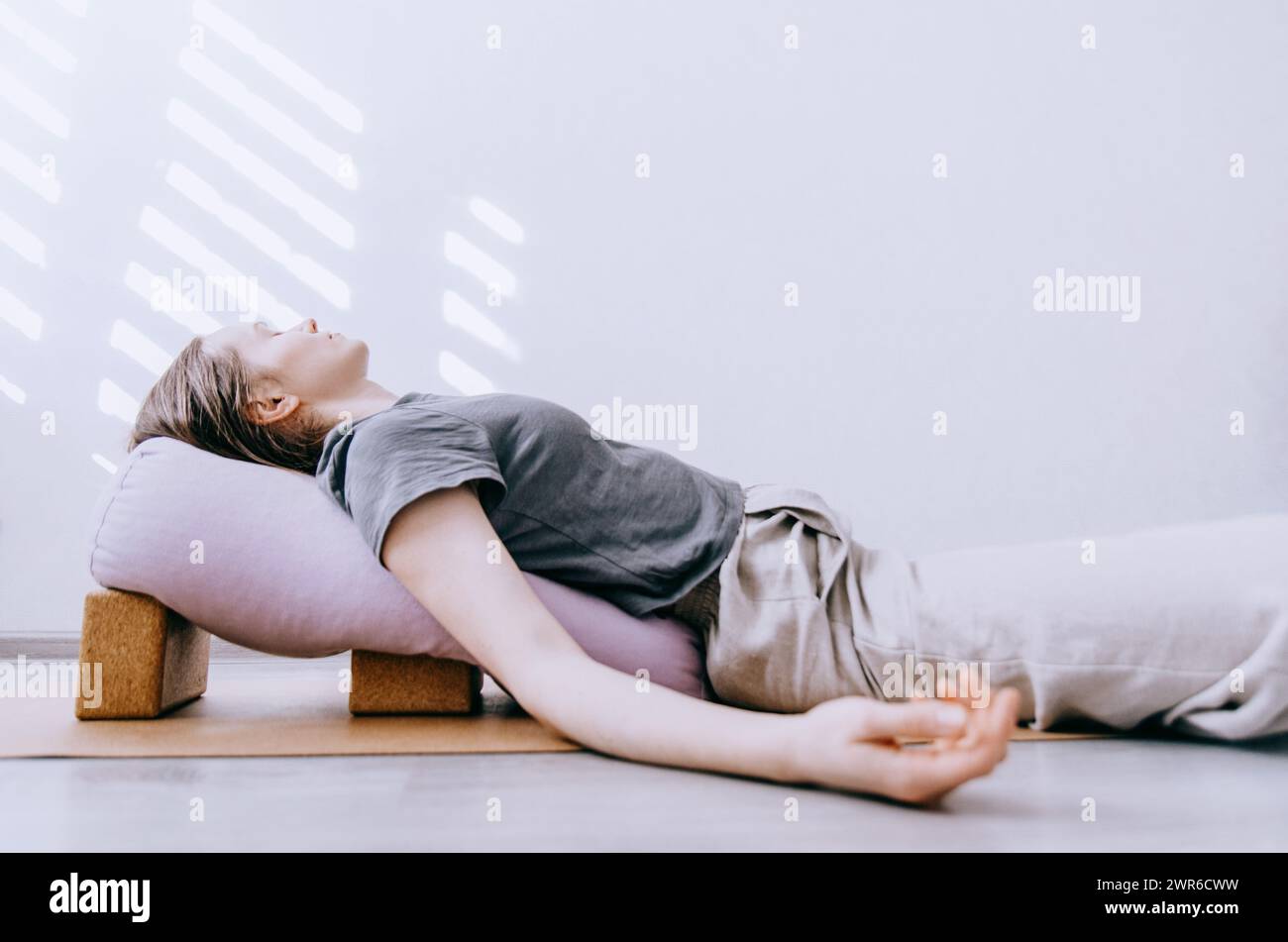 Restorative yoga hi-res stock photography and images - Alamy
