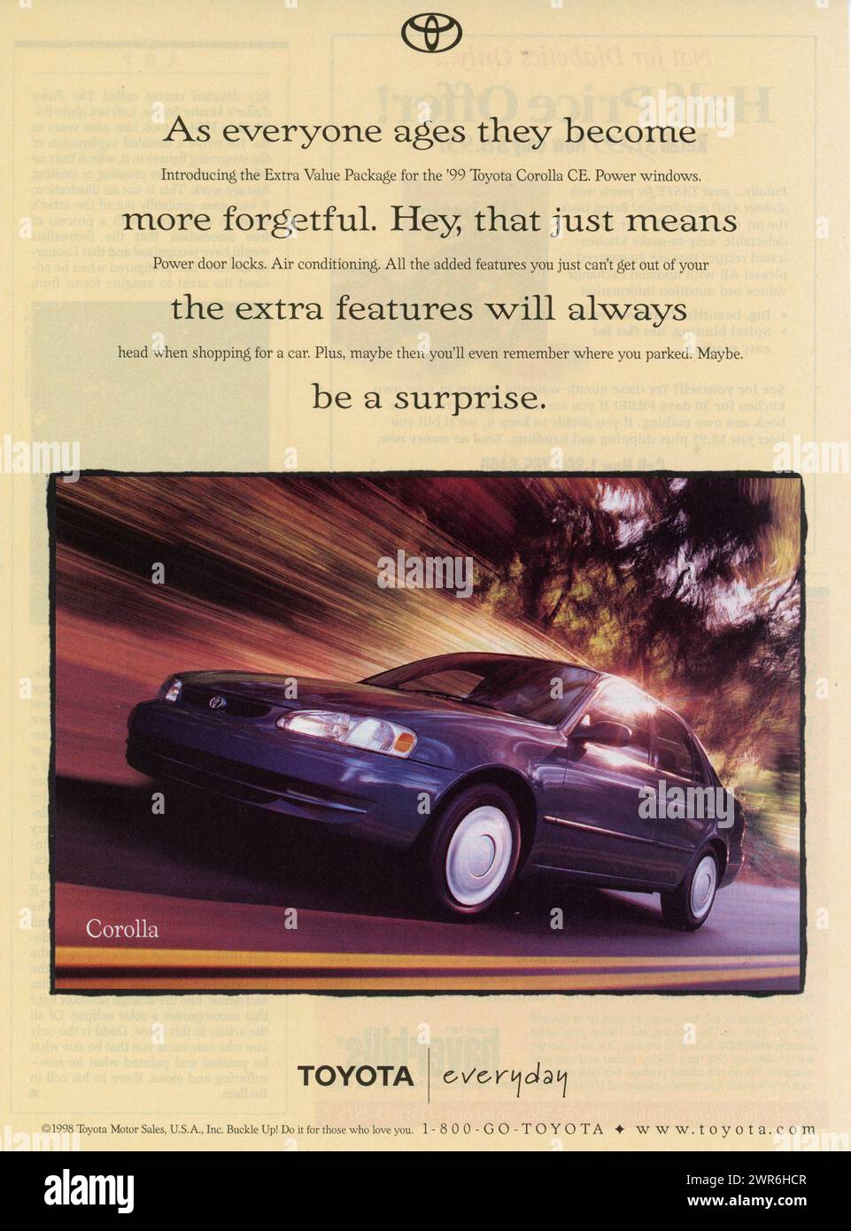 Vintage 'Time' magazine 23 November 1998 issue advert, USA Stock Photo
