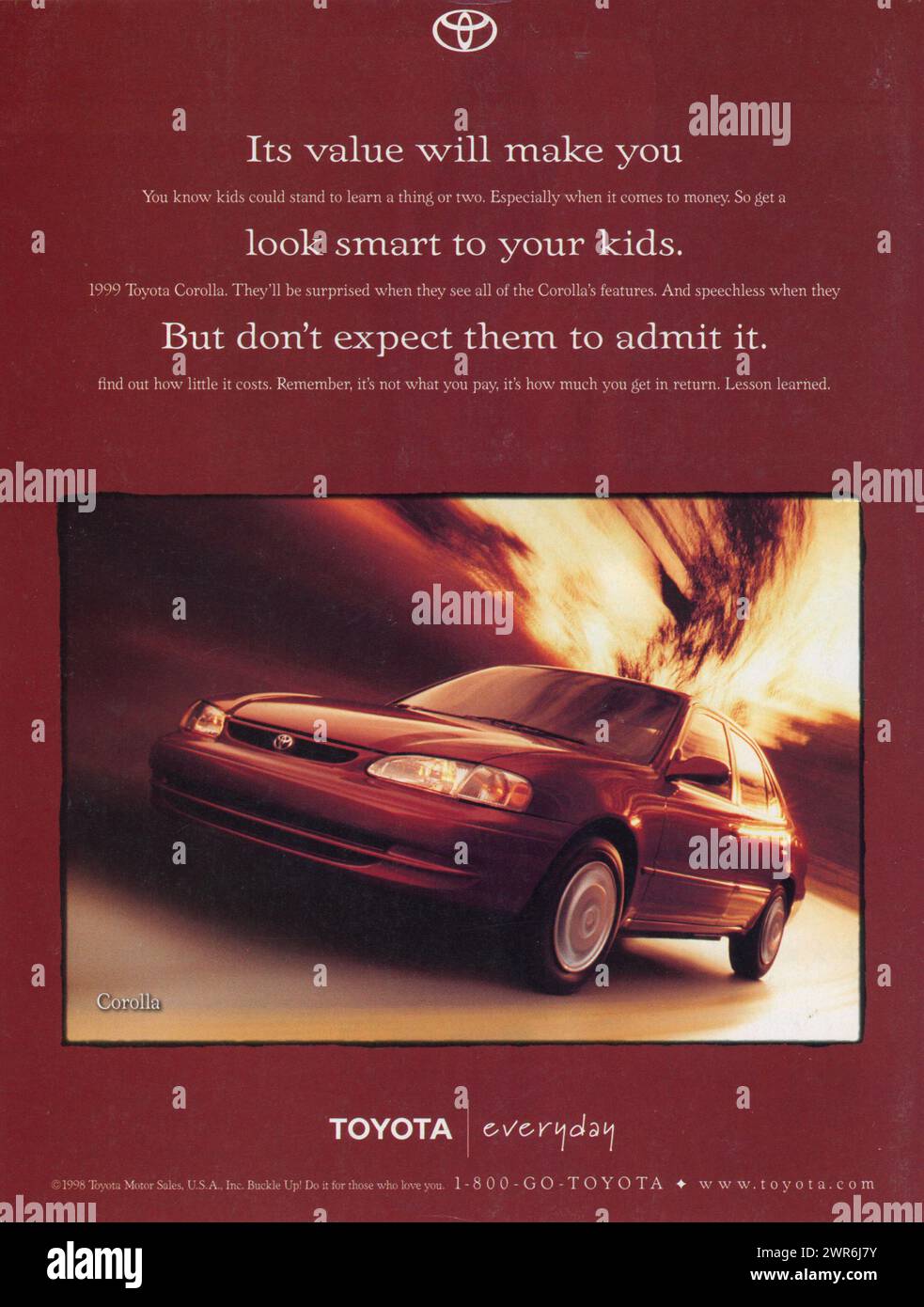 Vintage 'Time' magazine 22 February 1999 issue advert, USA Stock Photo