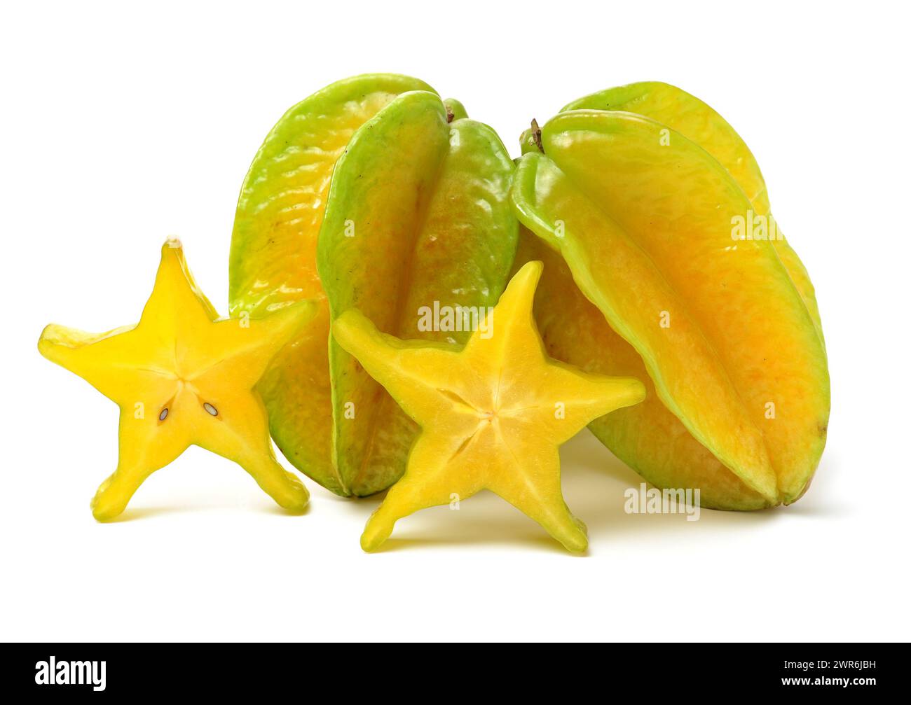 Carambole on a white background Stock Photo - Alamy