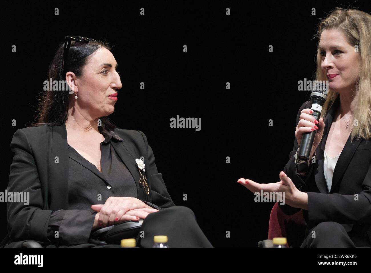 Rossy de Palma during the presentation of the opera The Human Voice / The Wait / Silence at the Teatro Real in Madrid March 11, 2024 Spain Stock Photo