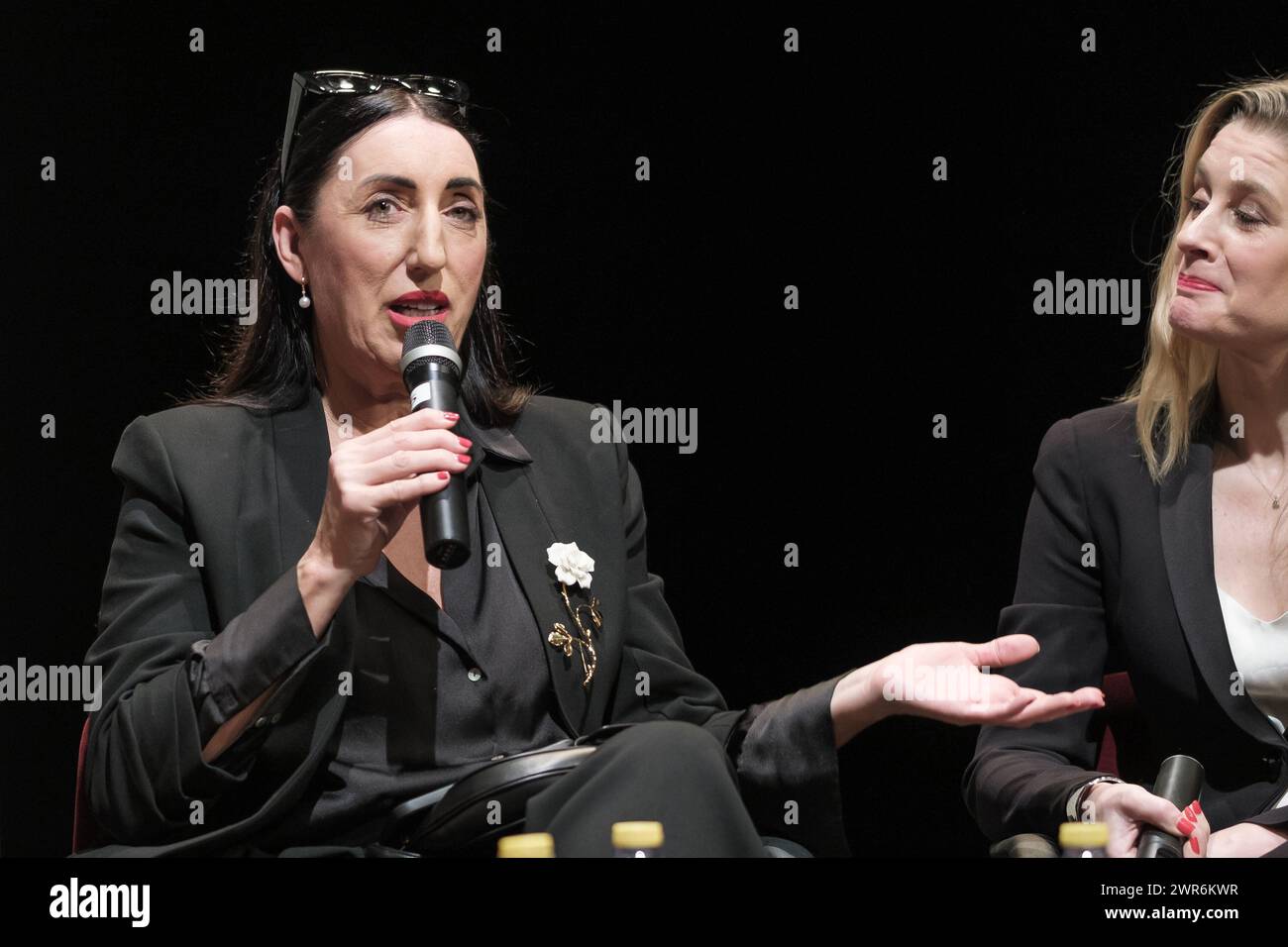 Rossy de Palma during the presentation of the opera The Human Voice / The Wait / Silence at the Teatro Real in Madrid March 11, 2024 Spain Stock Photo