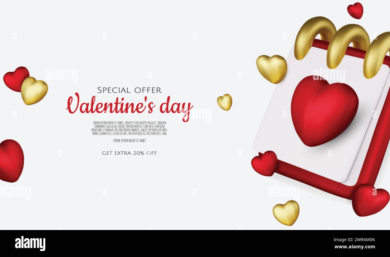 Valentine`s day flat lay Stock Vector Images - Alamy