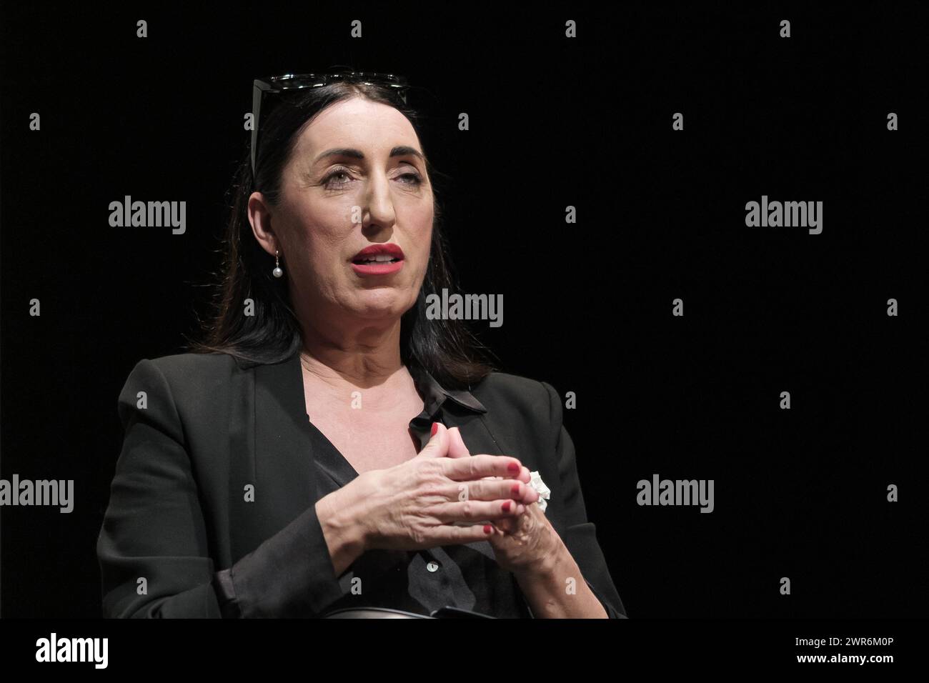 Rossy de Palma during the presentation of the opera The Human Voice / The Wait / Silence at the Teatro Real in Madrid March 11, 2024 Spain Stock Photo
