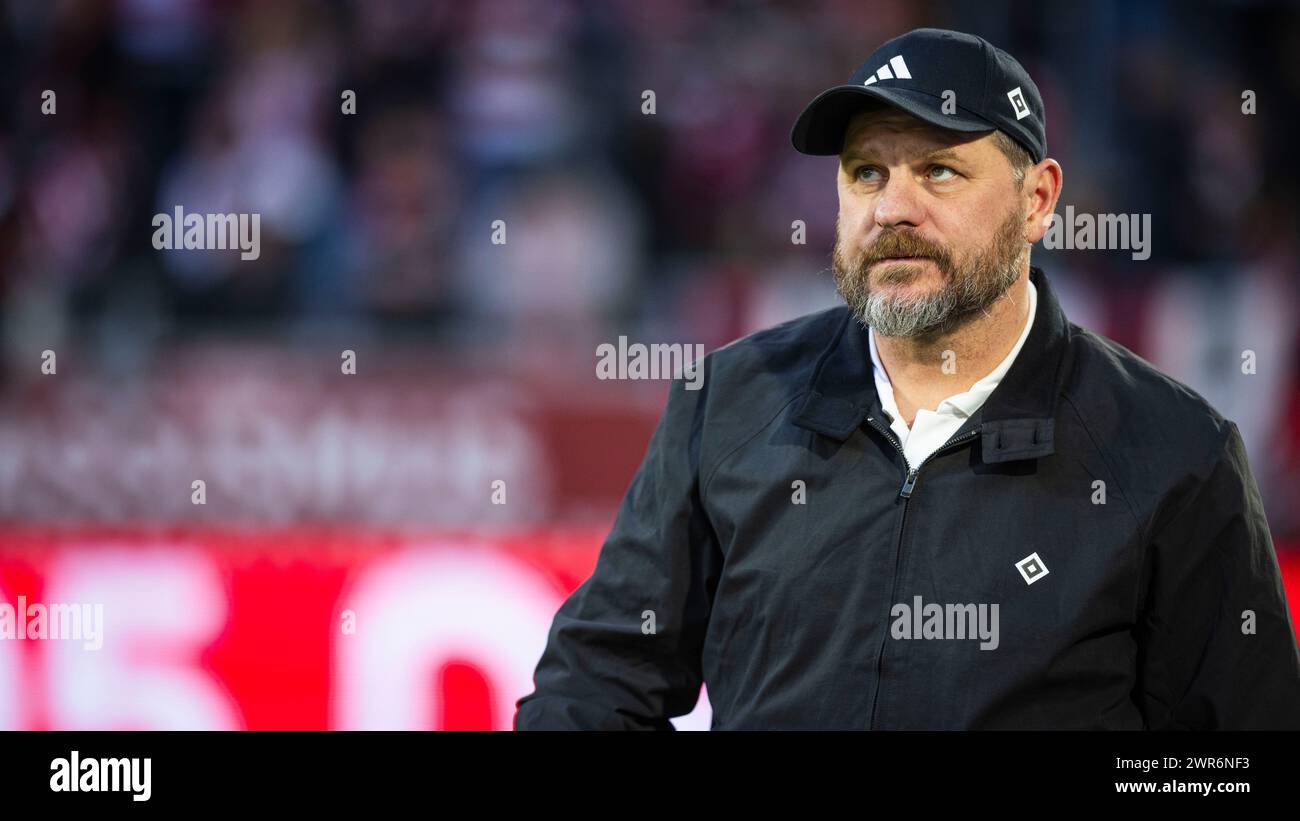 Duesseldorf Germany. 08th Mar 2024. Trainer Steffen Baumgart (HSV