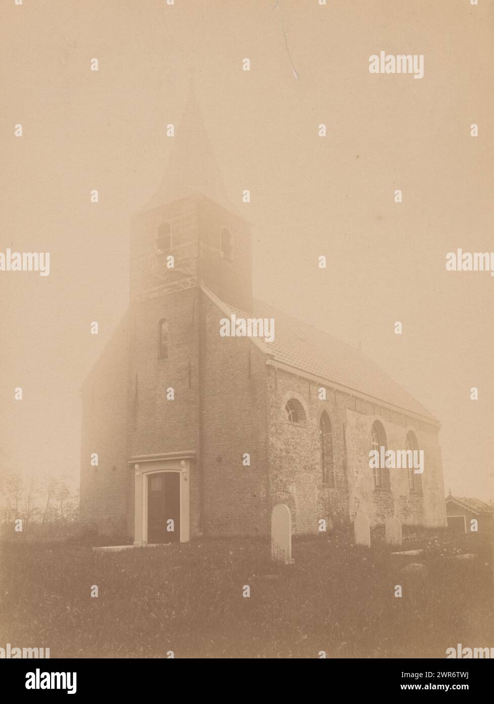 Georgius Church in Suawoude, anoniem (Monumentenzorg), (attributed to), A.J.M. Mulder, (possibly), Suawoude, c. 1880 - c. 1910, photographic support, albumen print, height 230 mm × width 174 mm, photograph Stock Photo