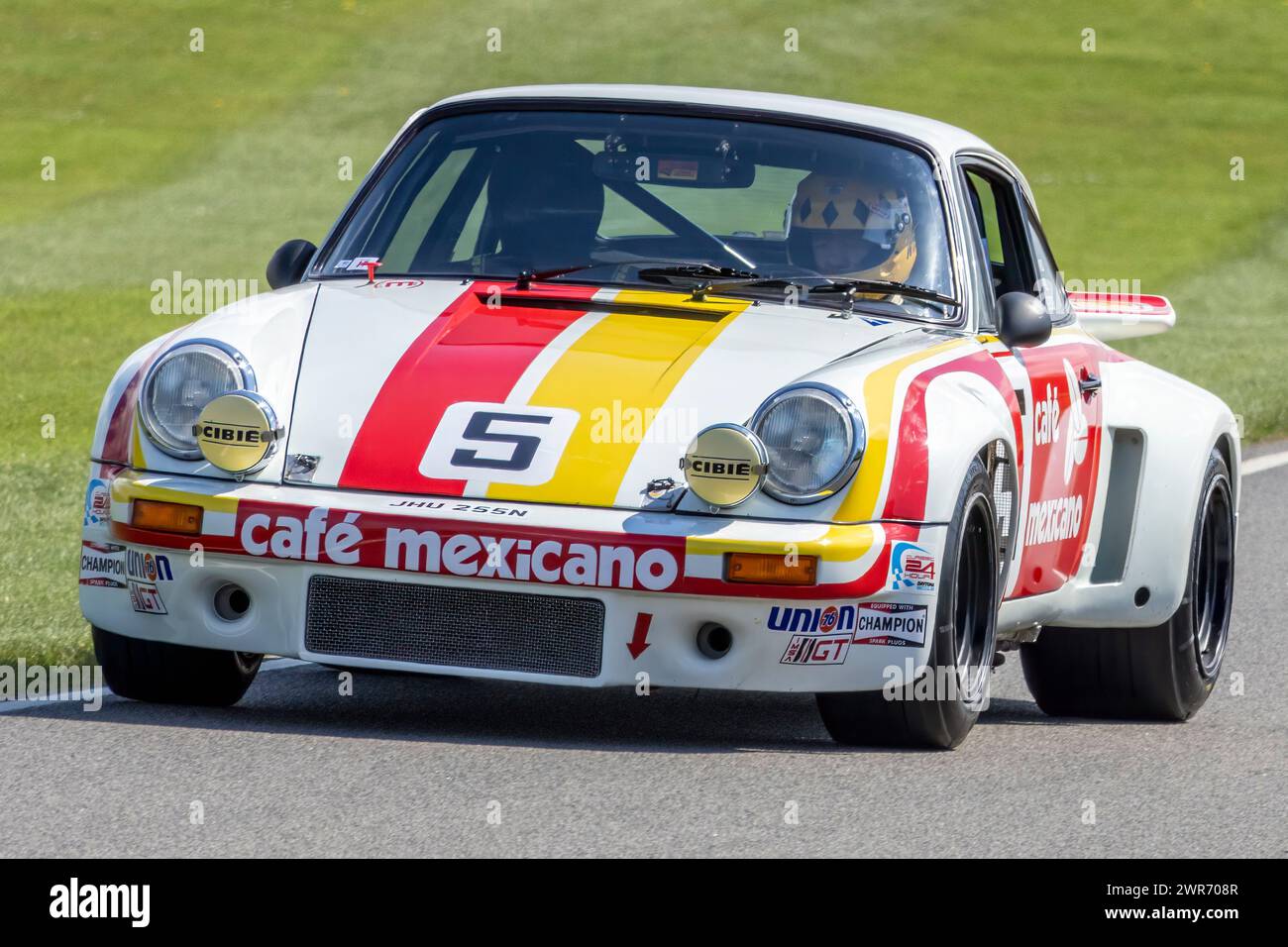 1974 Café Mexicano 911 Carrera RSR 3.0, Porsche 60th Anniversary Celebration, Goodwood 80th Members Meeting, Sussex, UK. Stock Photo