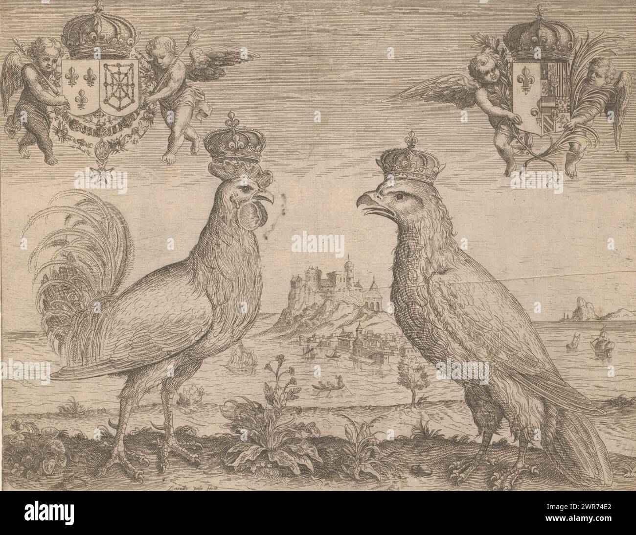 French rooster versus spanish raven hi-res stock photography and images ...