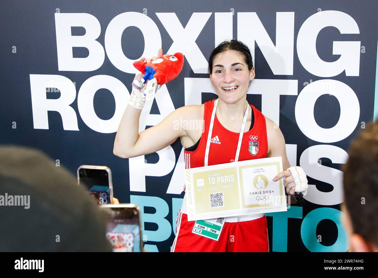 Angela Carini during Boxing Road to Paris , Boxing match in Busto