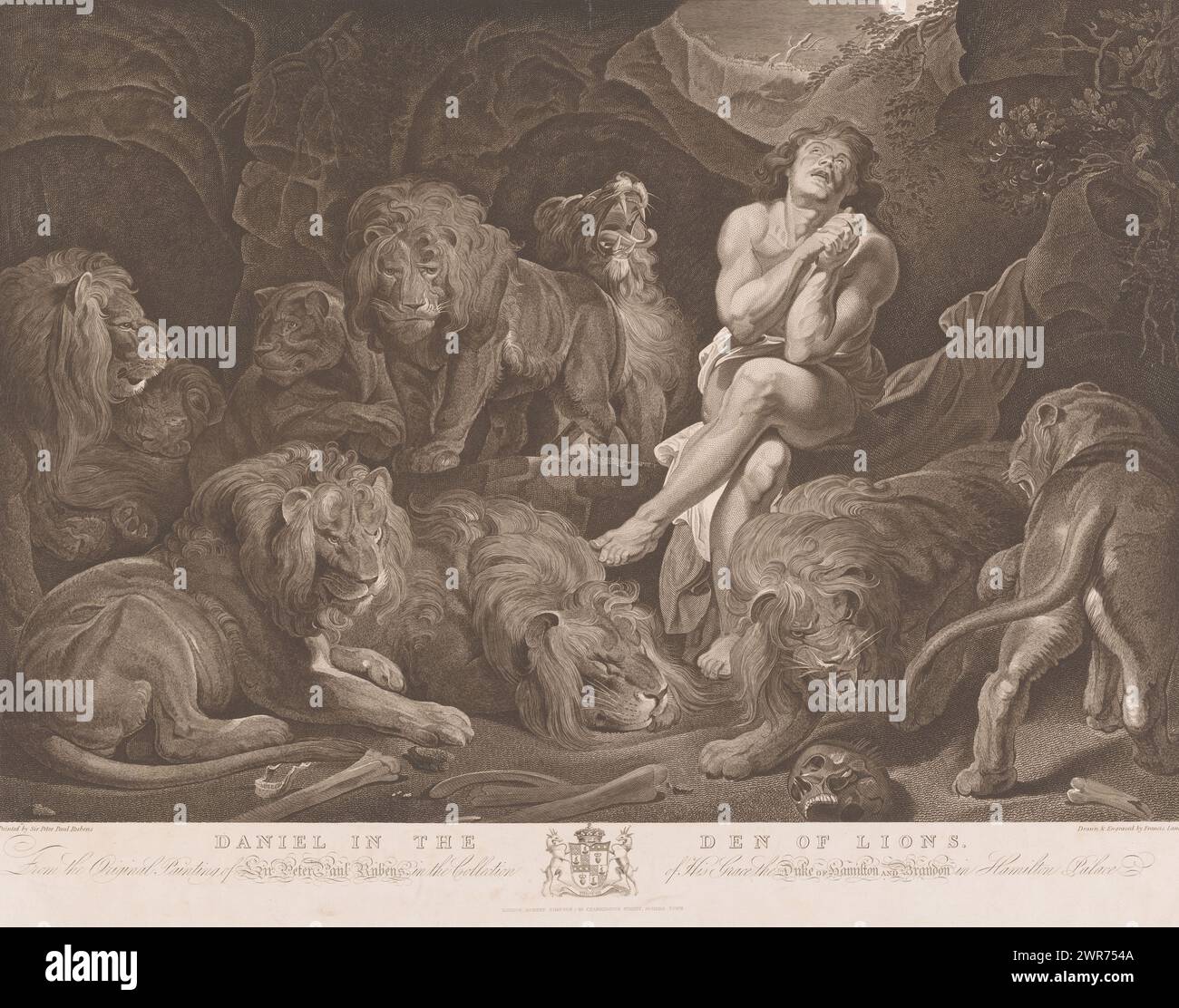 Daniel Print Daniel in the lion's den, Daniel in the lions' den (title on object ...
