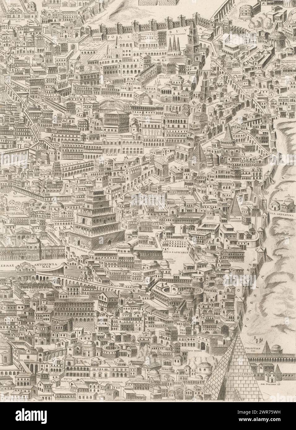 Map of Rome in Roman times (eighth part), Anteiquae urbis image ...