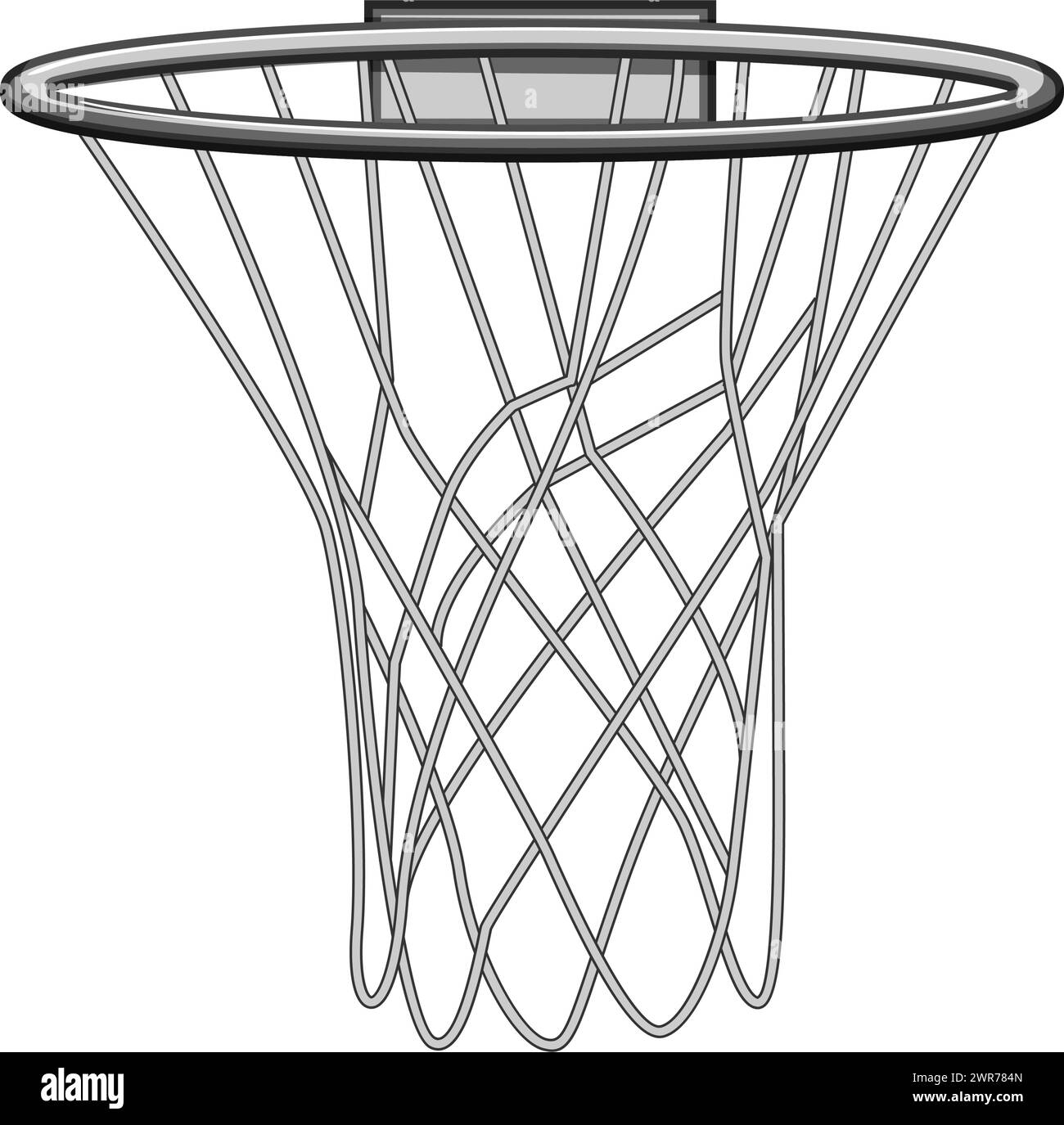 net basketball hoop cartoon vector illustration Stock Vector Image