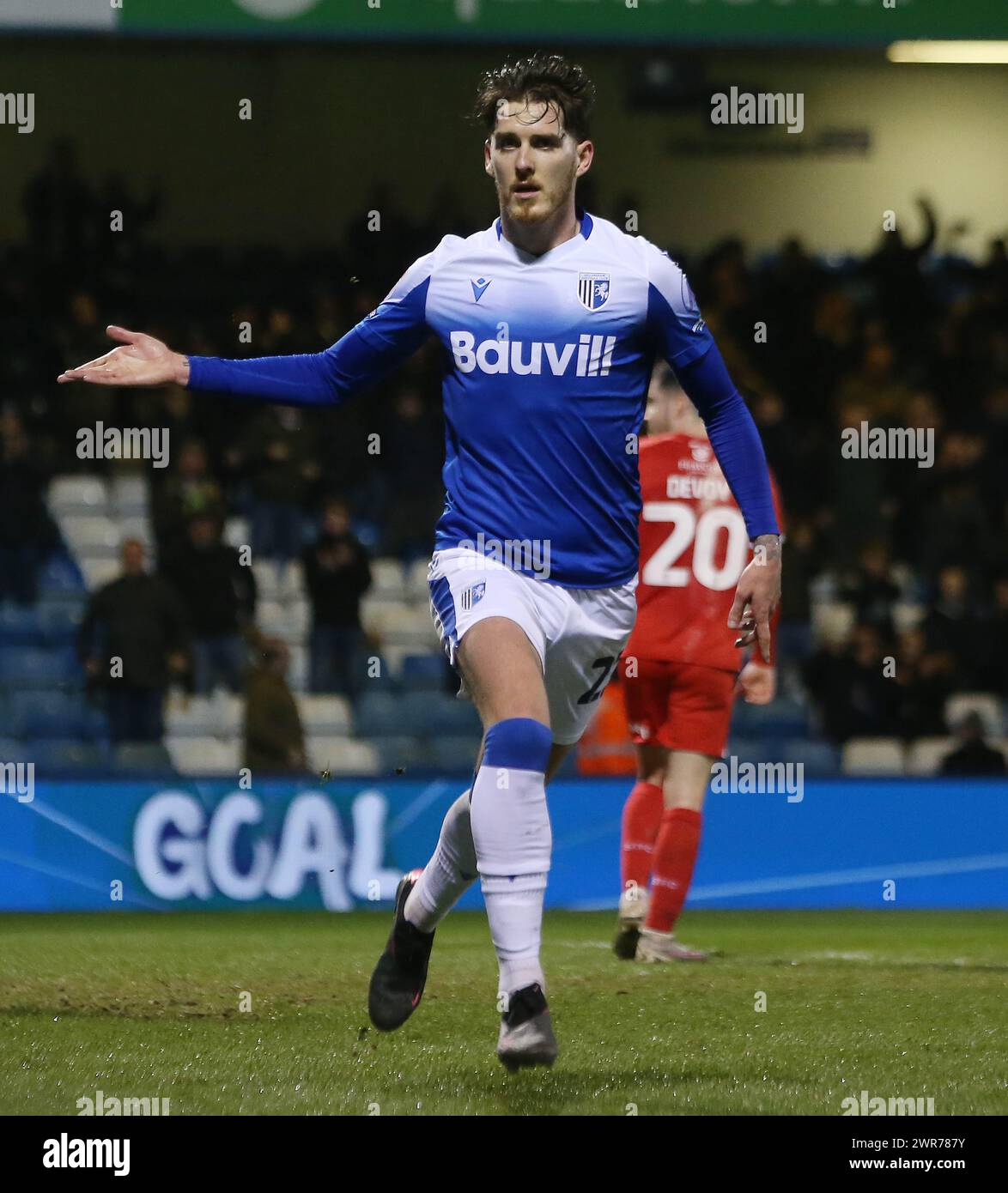 GOAL 2-1, Connor Mahoney of Gillingham goal celebration. - Gillingham v 