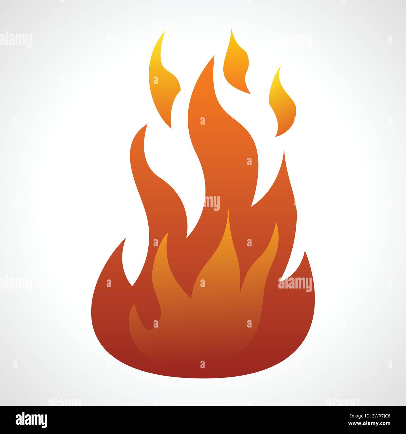 Fire Flame isolated on white background. Vector illustration Stock ...