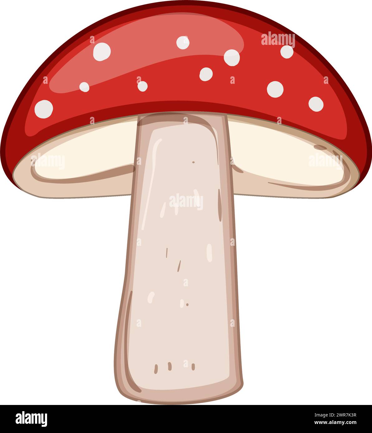 spring fly agaric cartoon vector illustration Stock Vector Image & Art ...