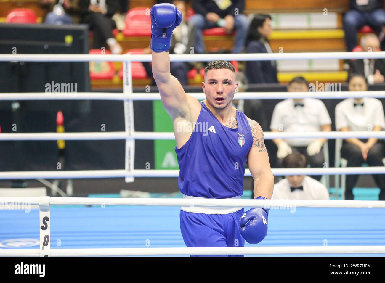 Busto Arsizio, Italy. 11th Mar, 2024. Diego Lenzi from Italy during