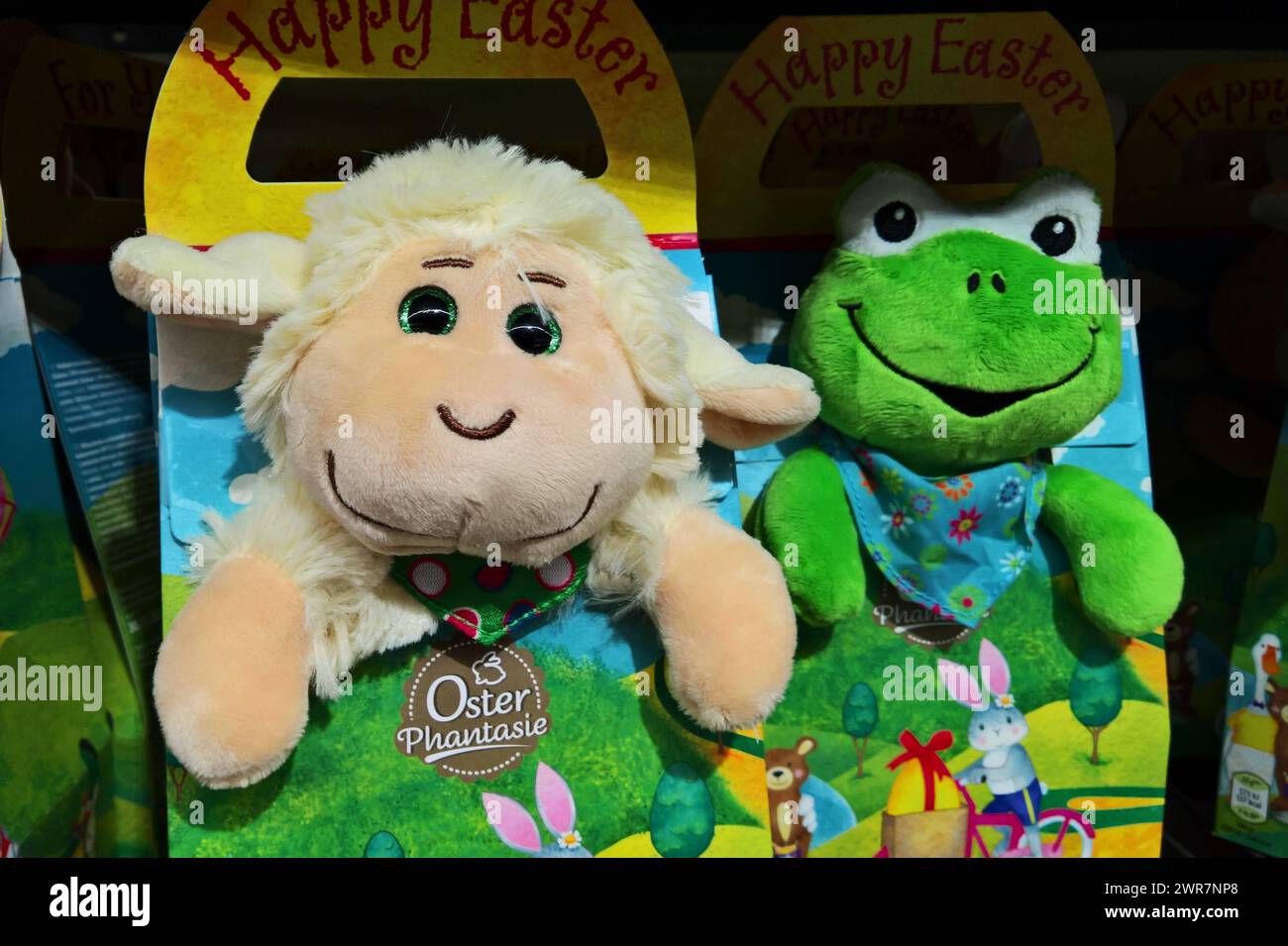 Happy Easter, Oster Phantasie, Aktion, Schaf zu Ostern, Plüschtier bzw