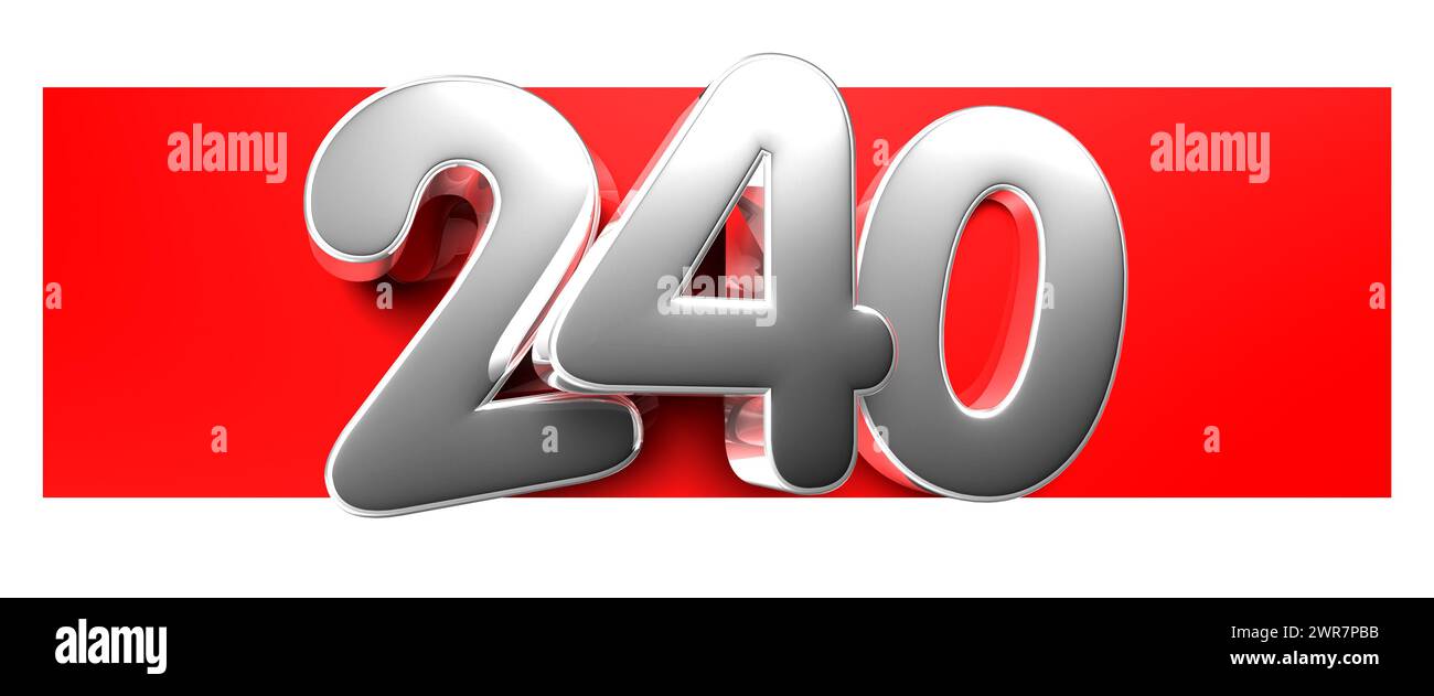 3d number 240 Cut Out Stock Images & Pictures - Alamy