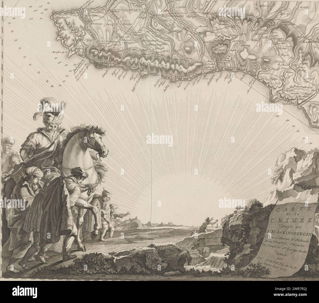 Part of a map of Crimea (bottom left), Carte de la Crimée (title on ...