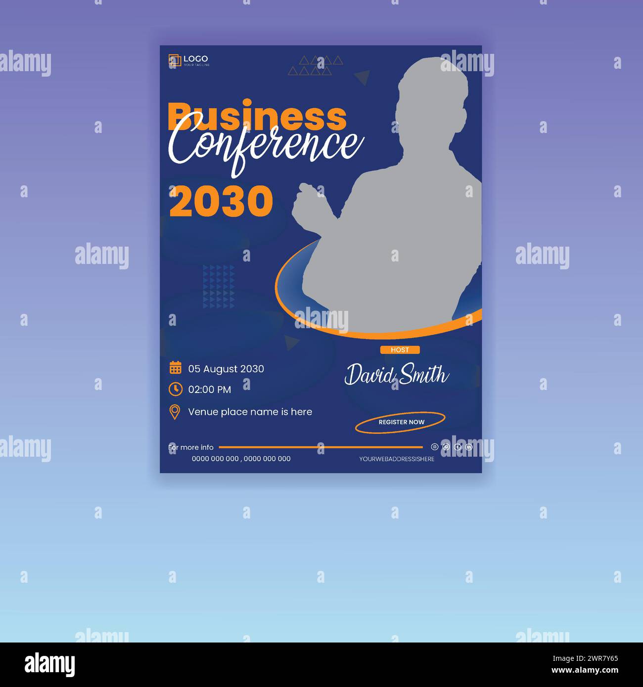 Business Conference Flyer poster Template Design. latest corporate creative conference  design template Stock Vector