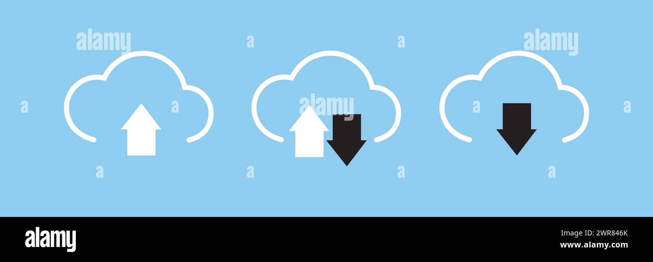 cloud line icon, outline and solid vector illustration, linear pictogram isolated Stock Vector
