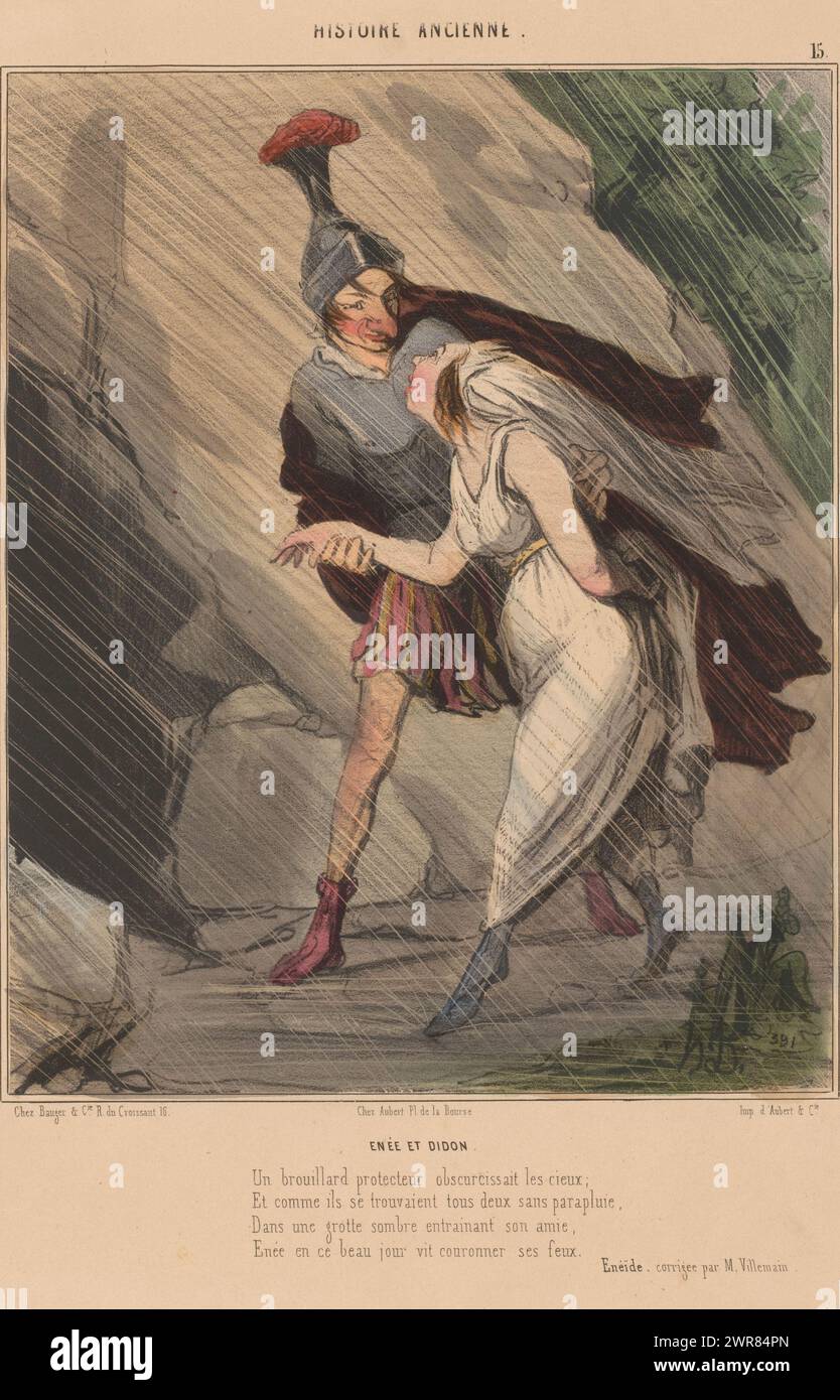 Caricature of Aeneas and Dido, Enée et Didon (title on object ...