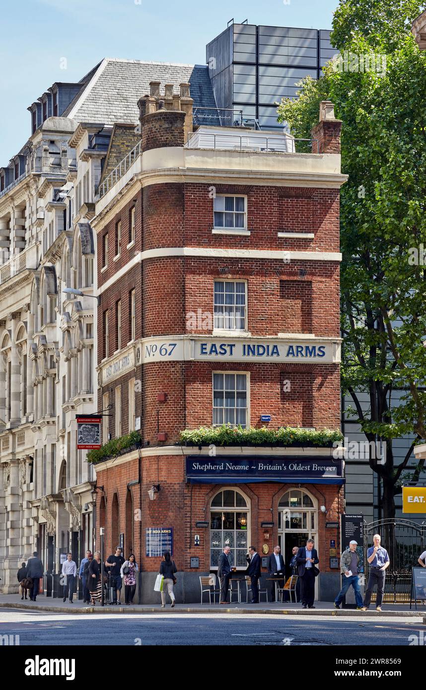 East India Arms Public House and Brewer, City of London. Stock Photo