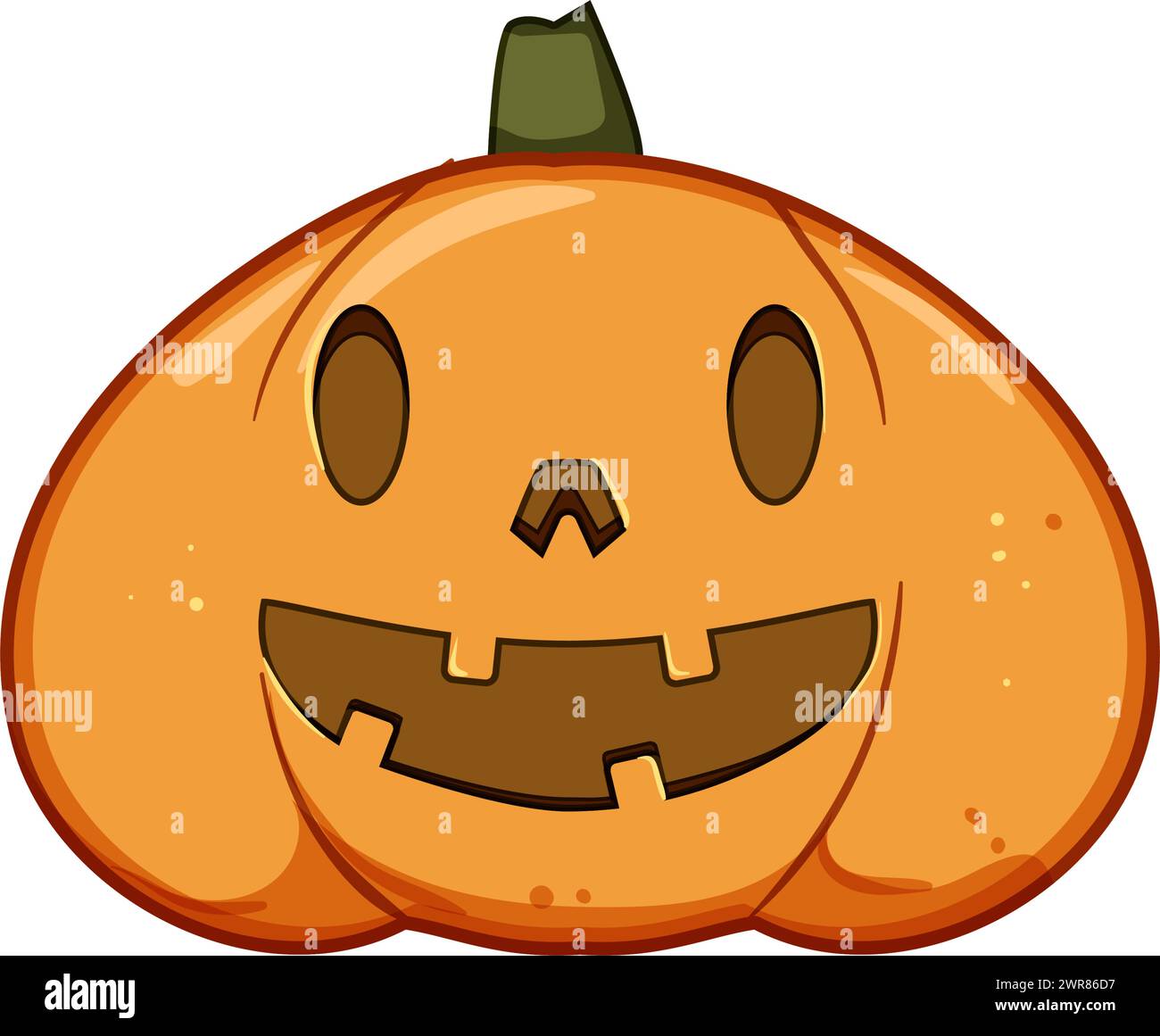 eyes pumpkin halloween character cartoon vector illustration Stock ...