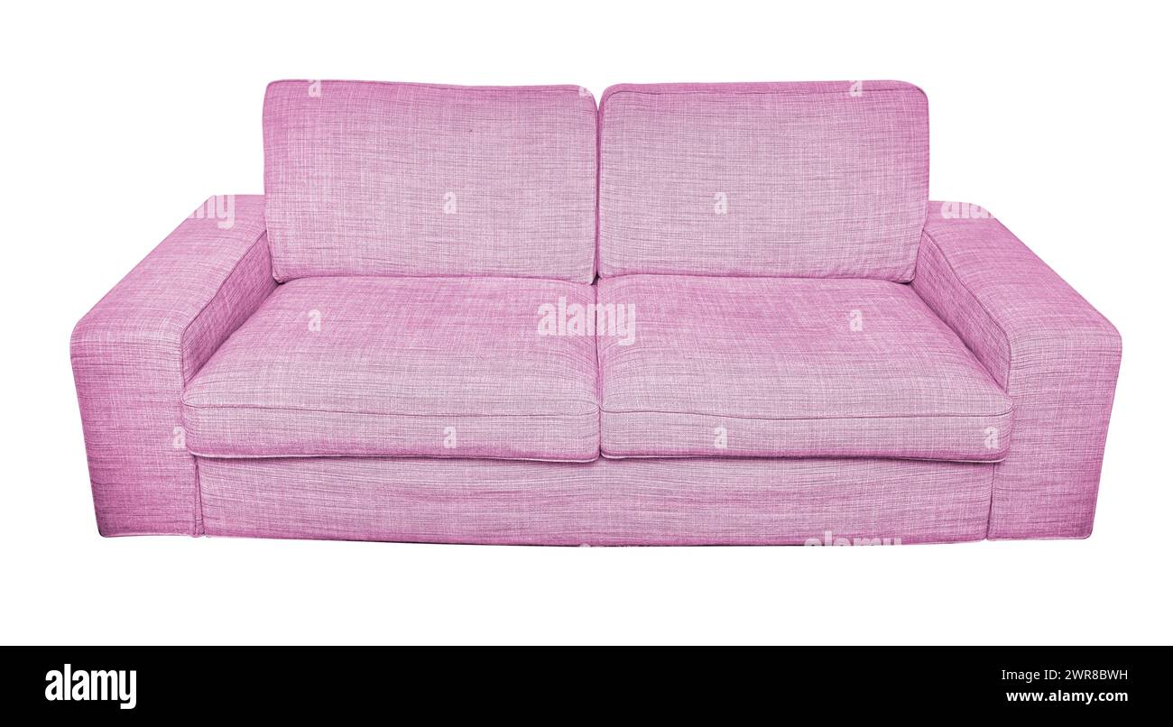modern pink sofa isolated on white background Stock Photo