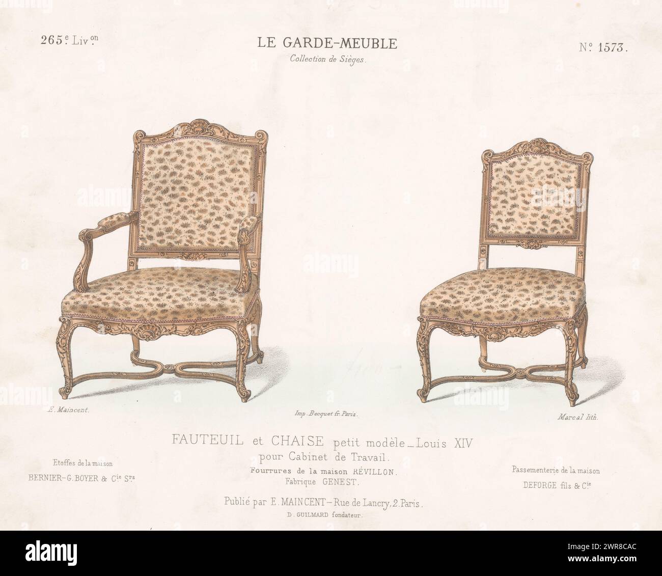 Paire de fauteuils en bois doré époque Louis XIV - XVIIe siècle - N.100540