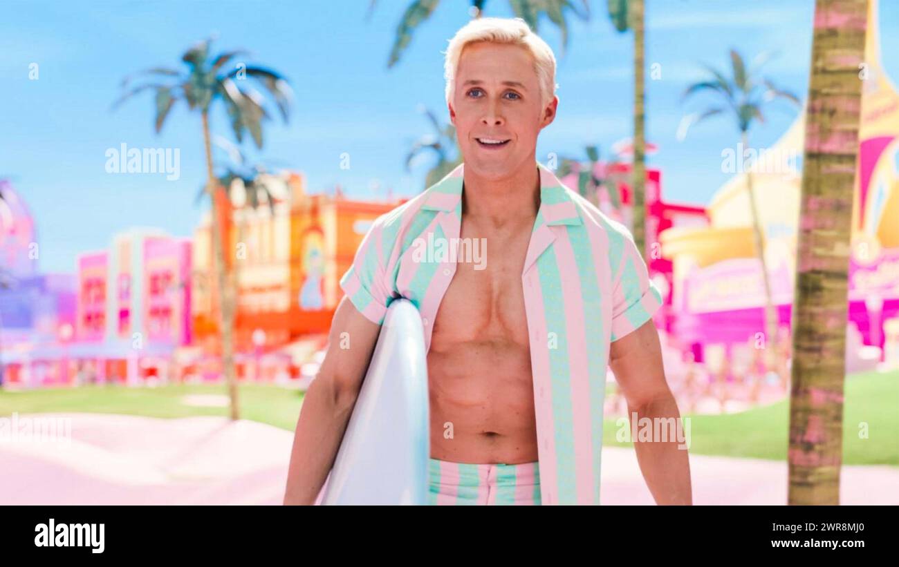 BARBIE 2023 Warner Bros. Pictures film with Ryan Gosling as 'beach Ken' Stock Photo