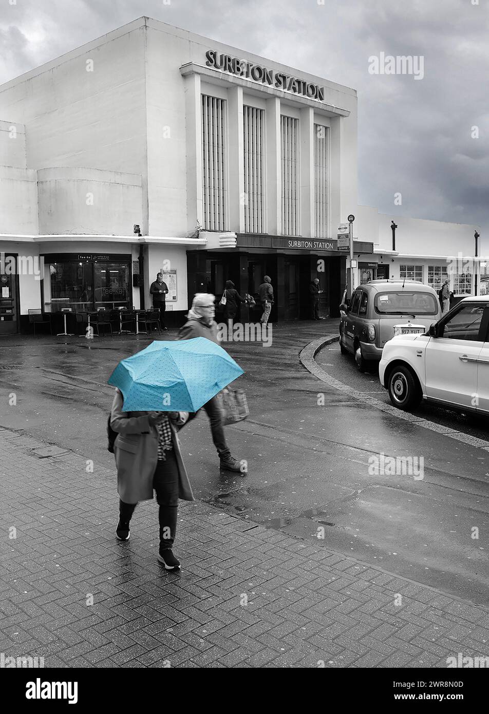 Surbiton Station Blue Monday Stock Photo - Alamy