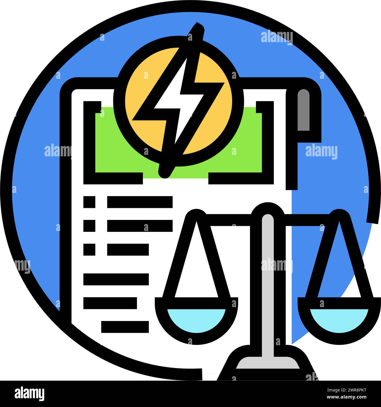 Legislation Energy Policy Color Icon Vector Illustration Stock Vector legislation-energy-policy-color-icon-vector-illustration-stock-vector