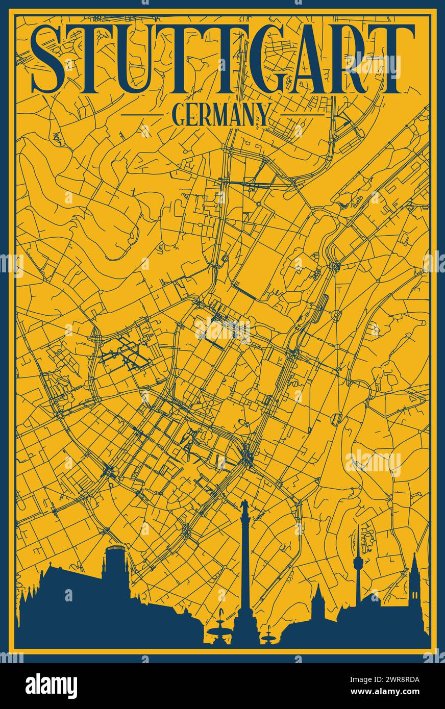 Germany industry painting Stock Vector Images - Alamy