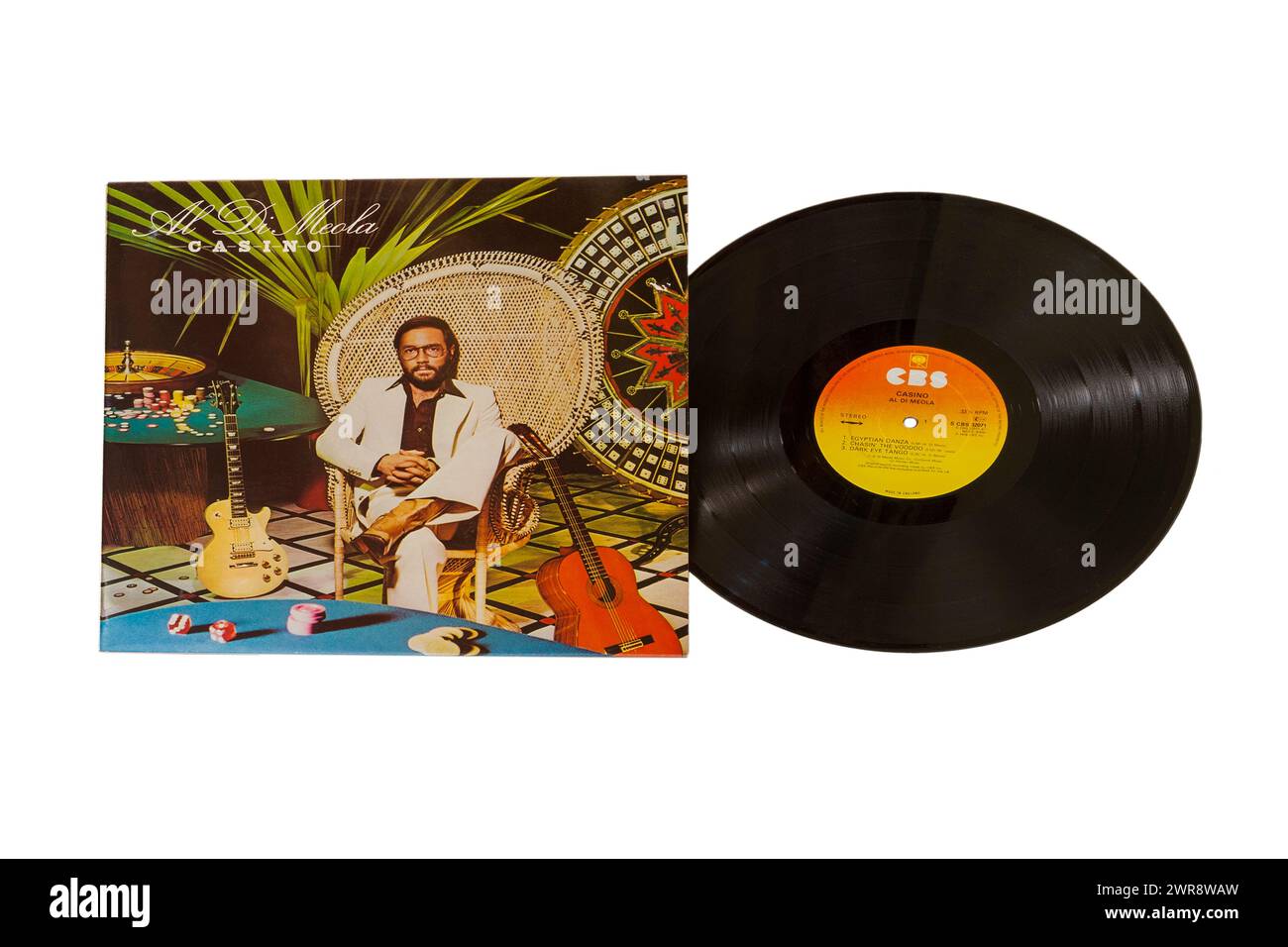 Al Di Meola Casino vinyl record album LP cover isolated on white background - 1978 Stock Photo