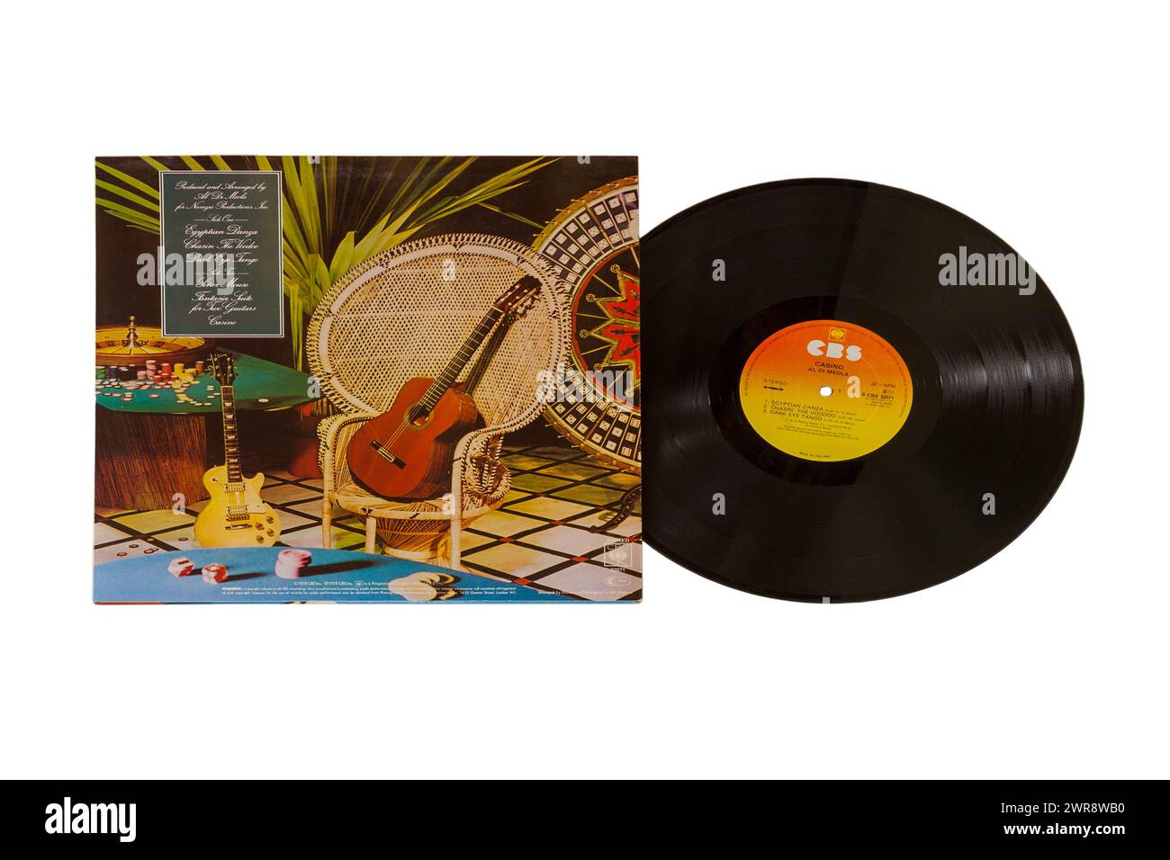 Al Di Meola Casino vinyl record album LP cover isolated on white background - 1978 Stock Photo