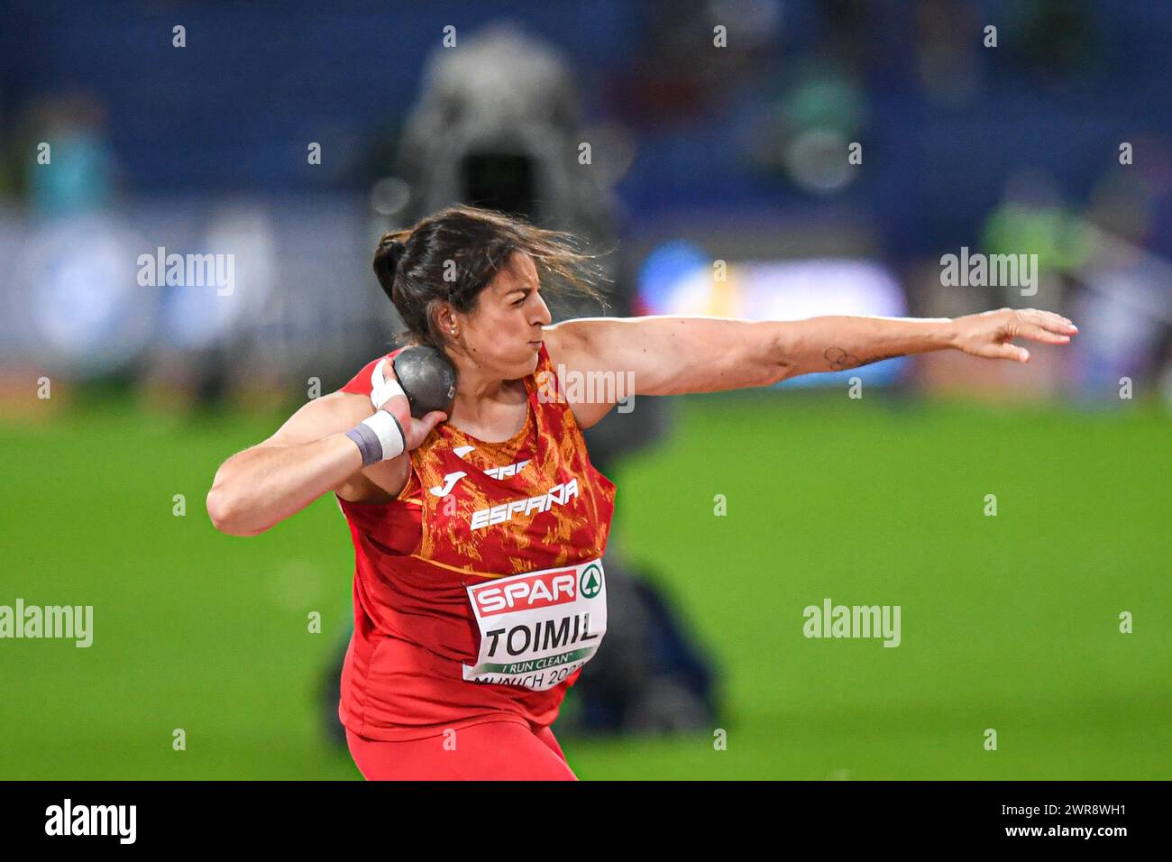 Maria Belen Toimil (Spain). Shot Put Women. European Athletics Championships Munich 2022 Stock Photo