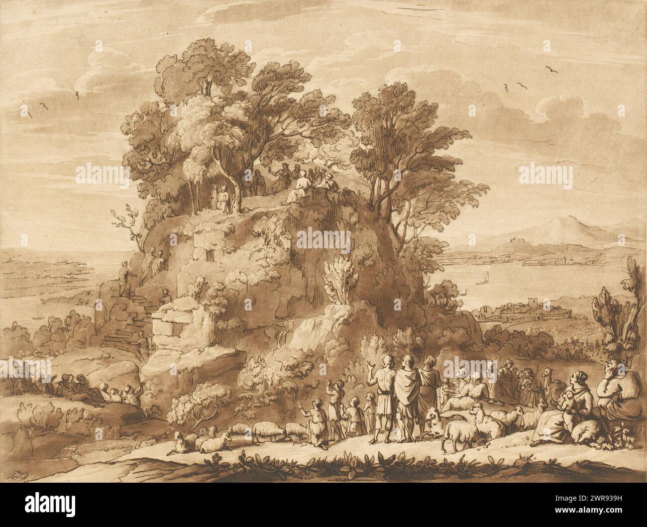 Landscape with Christ's Sermon on the Mount, Prints after drawings by