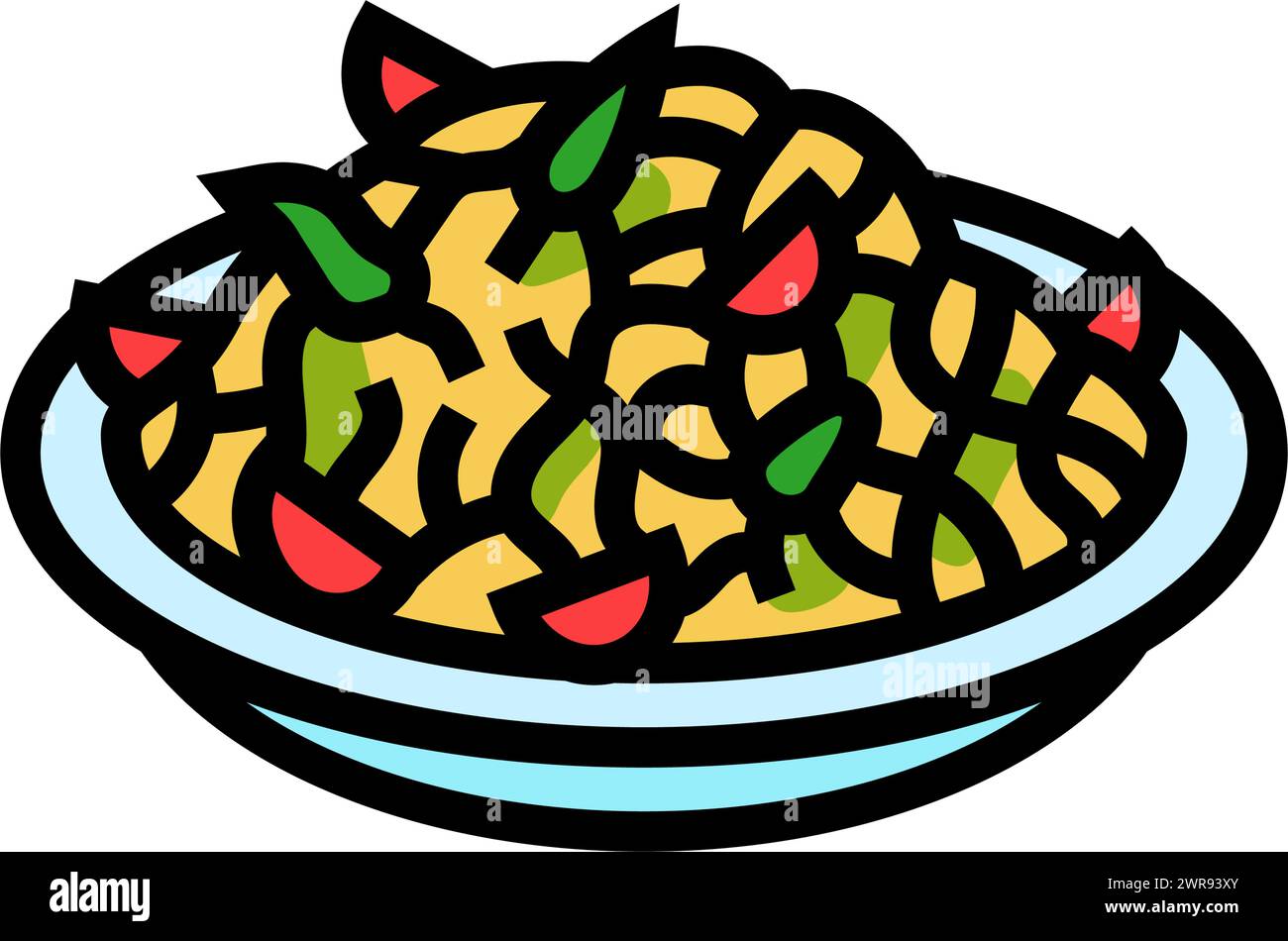 Thai food papaya salad Stock Vector Images - Alamy