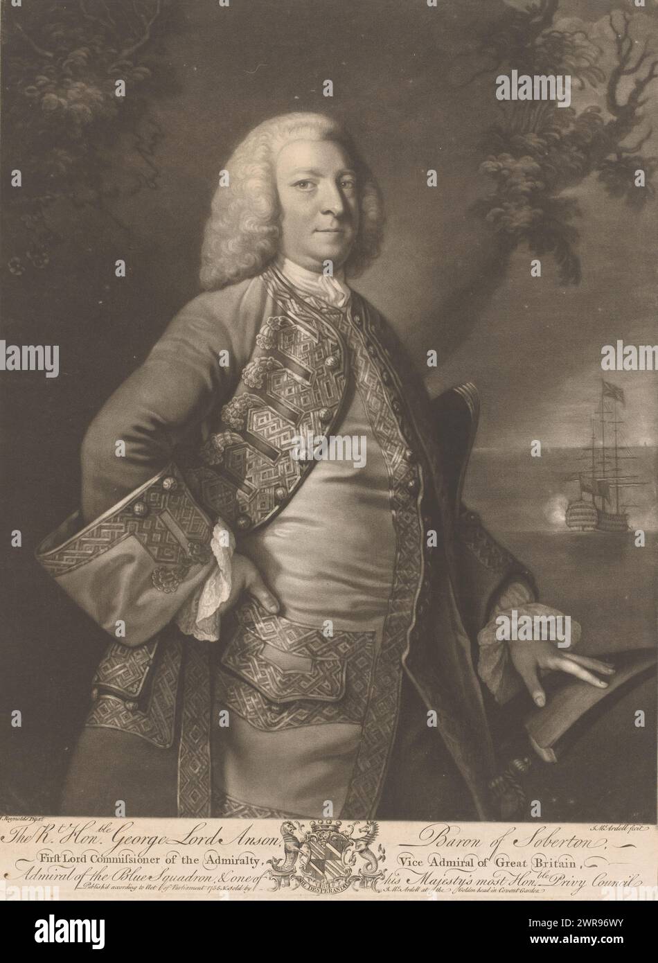 Portrait of Anson, The Rt. Honble. Lord Anson, Baron of