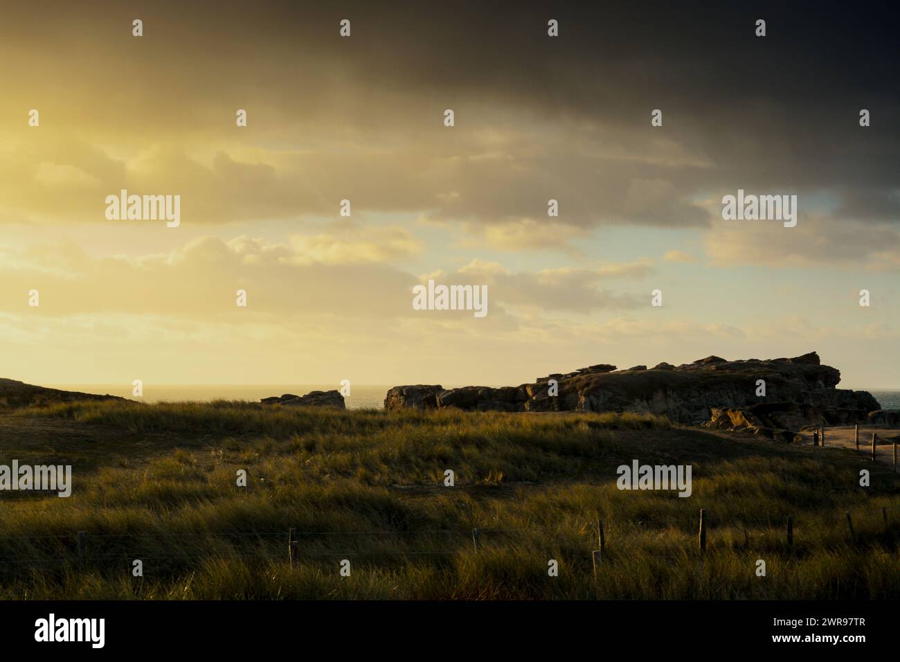 A landscape featuring dramatic stormy sky Stock Photo - Alamy