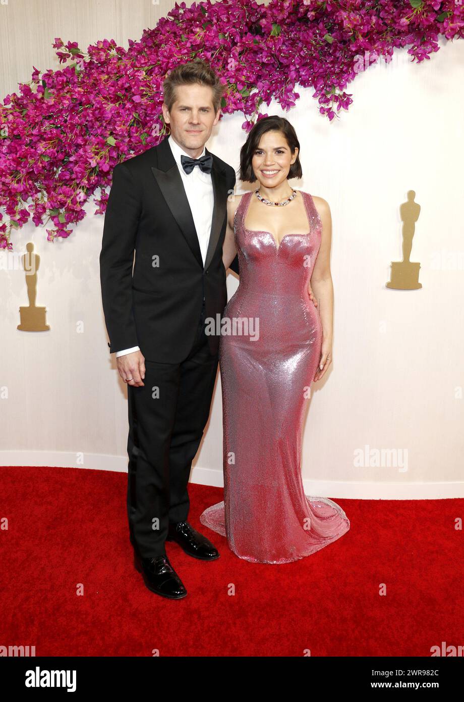America Ferrera and Ryan Piers Williams at the 6th Annual Academy Awards held at the Dolby Theater in Hollywood, USA on March 10, 2024. Stock Photo