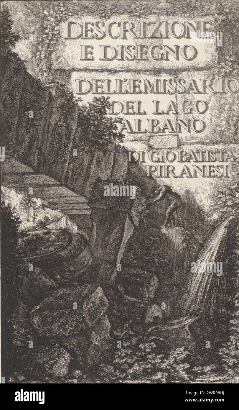 Descrizione e disegno dellemissario del lago albano di gio bati hi-res ...