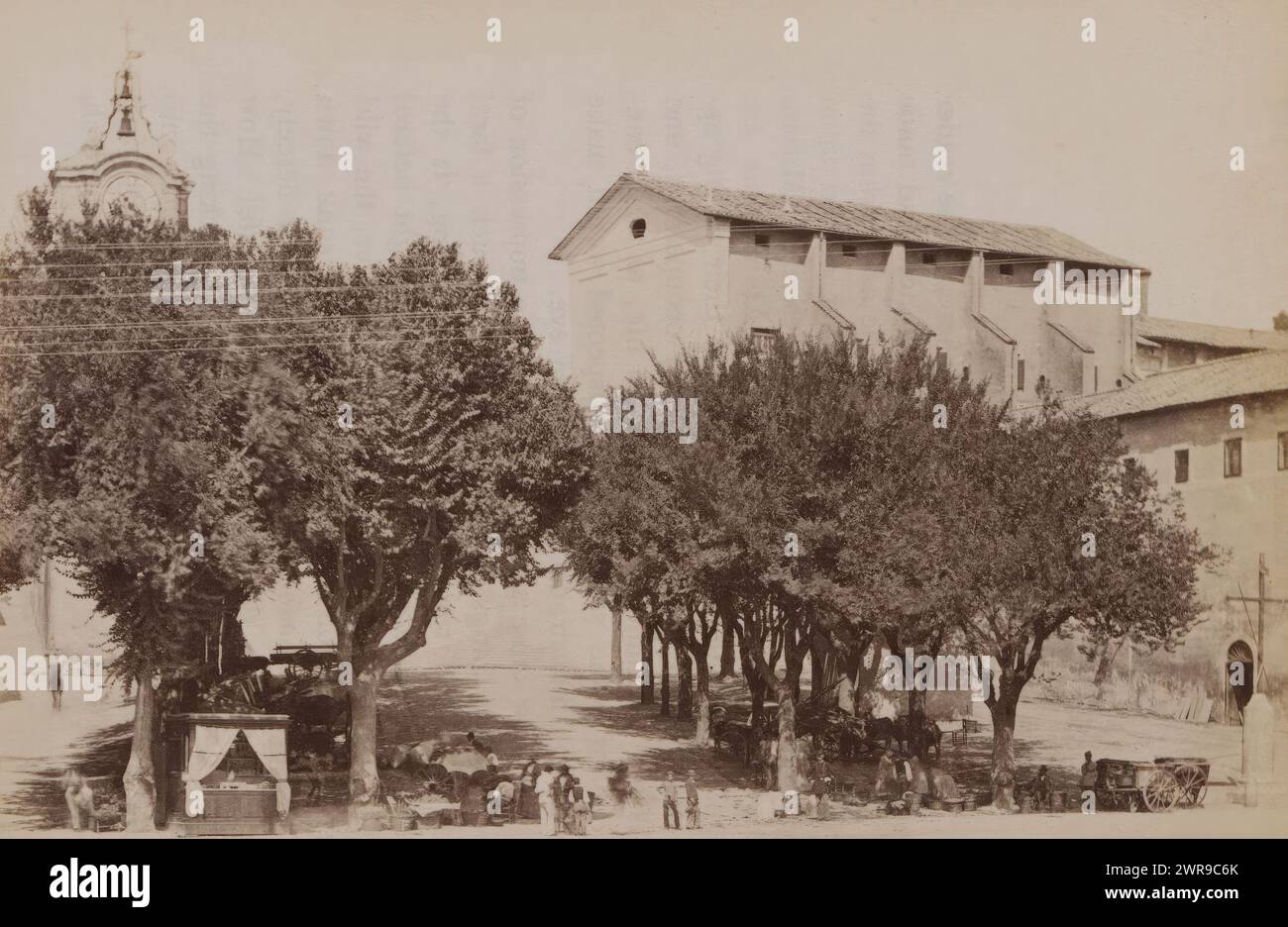 View of Santa Maria della Concezione dei Cappuccini in Rome, anonymous, Rome, c. 1850 - in or before 1860, photographic support, albumen print, height 97 mm × width 135 mm, photograph Stock Photo
