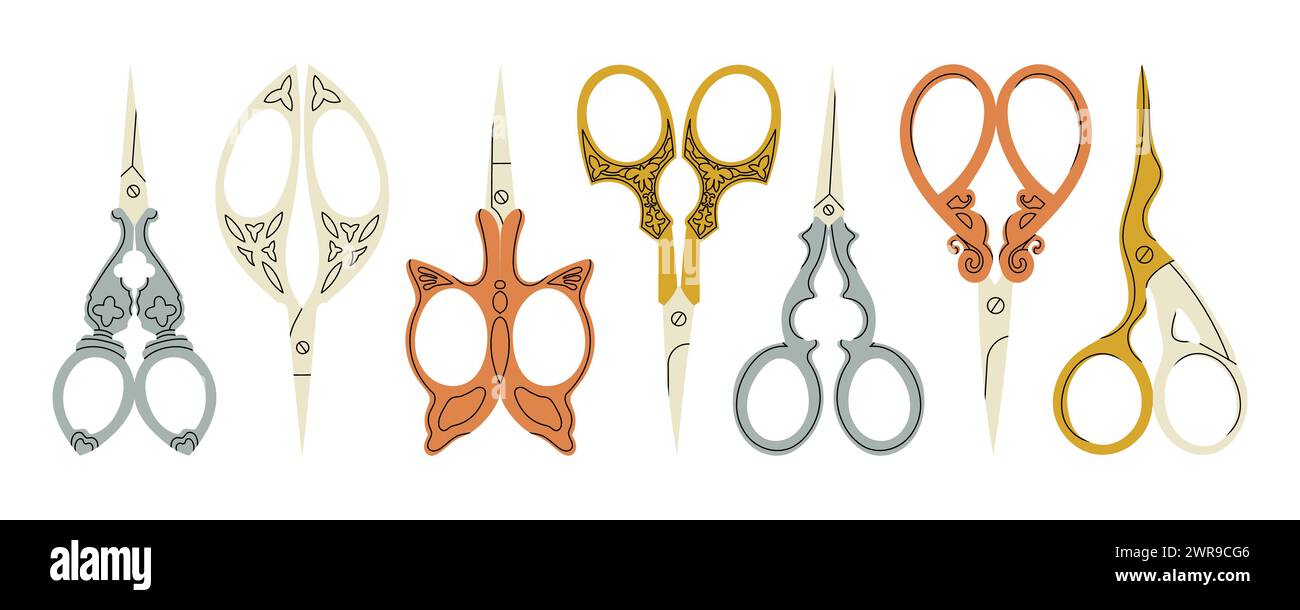 Colorful scissors for creativity Stock Vector