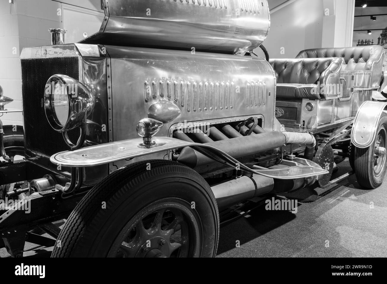 Sparkford.Somerset.United Kingdom.January 7th 2024.A 2001 Manchester Special is on show at the Haynes Motor Museum in Somerset Stock Photo