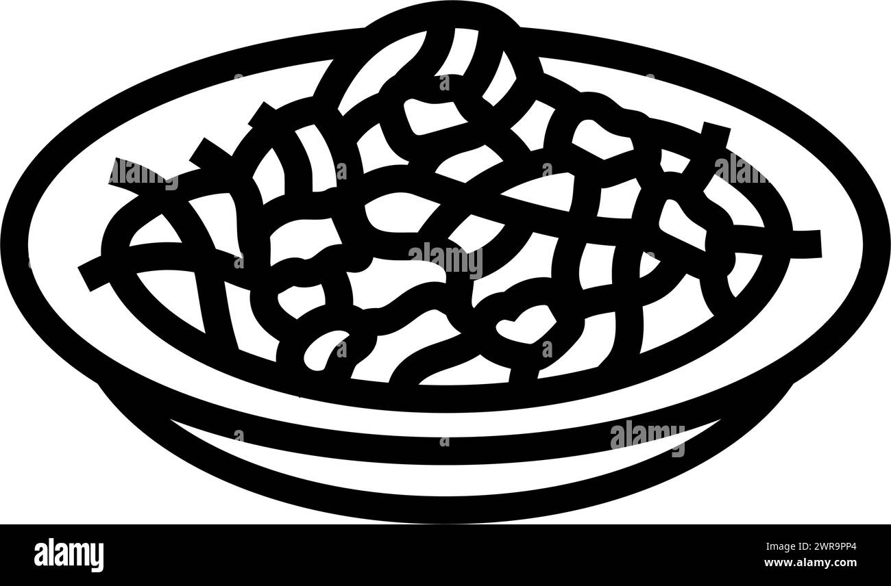 som tum salad thai cuisine line icon vector illustration Stock Vector