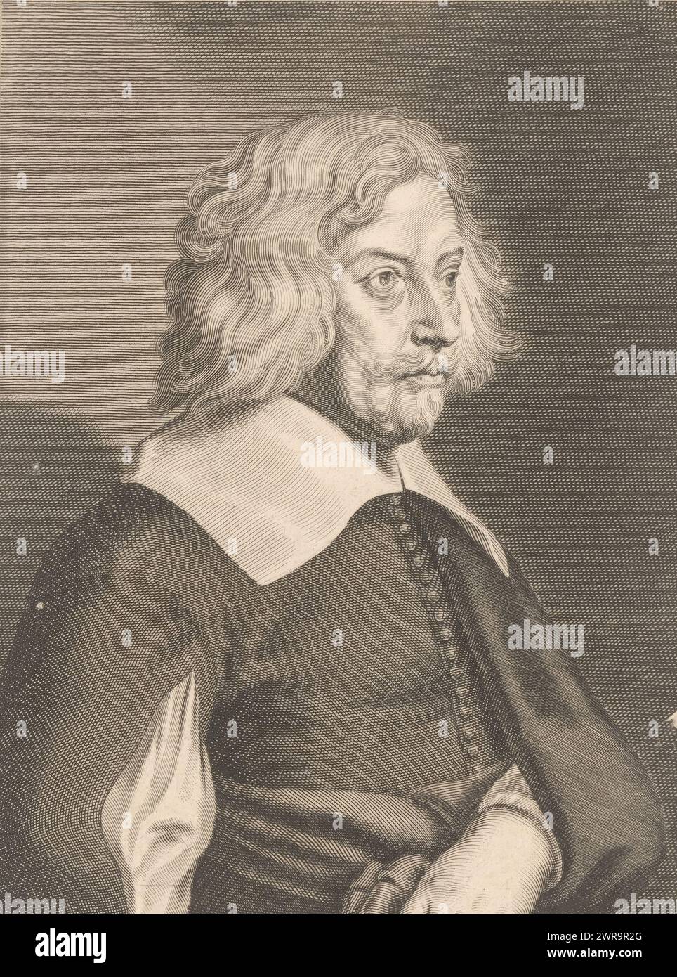 Portrait of Abel Brunier, print maker: Michel Lasne, 1600 - 1667, paper, engraving, height 209 mm × width 140 mm, print Stock Photo