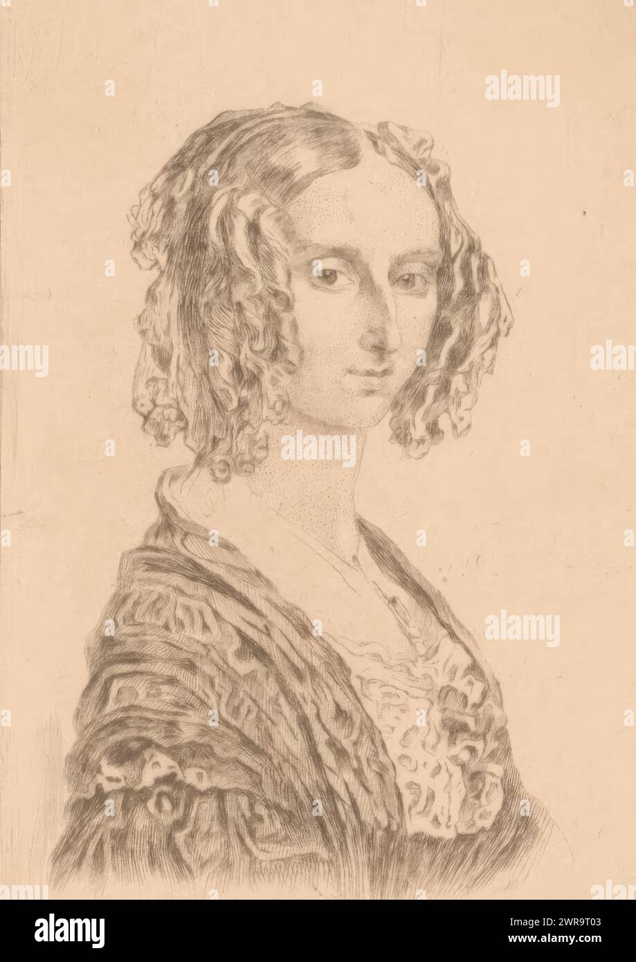 Portrait of Louise Marie of Orléans, first queen of the Belgians, print ...