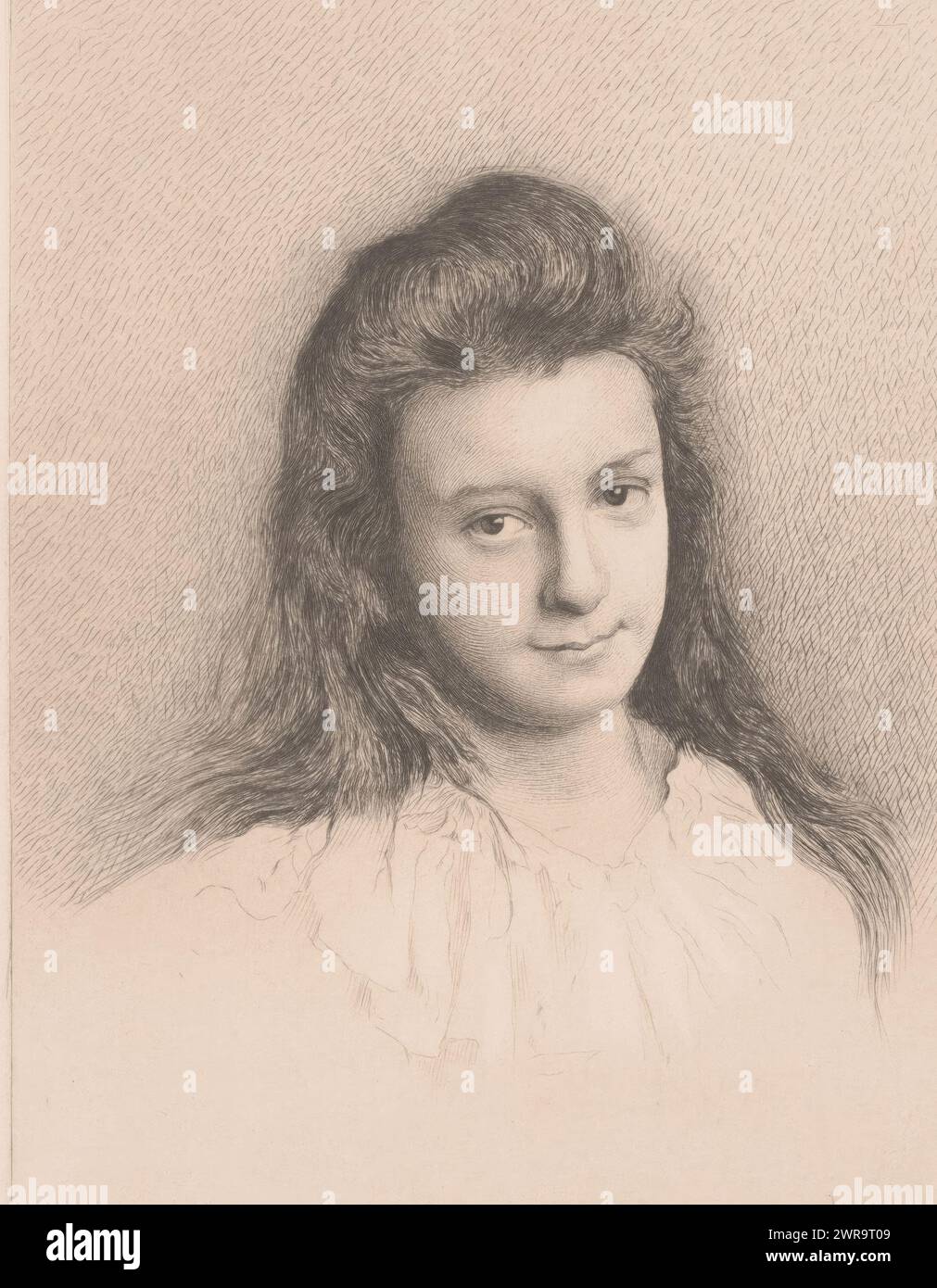 Portrait of the daughter of VictorCharles Mahillon, print maker